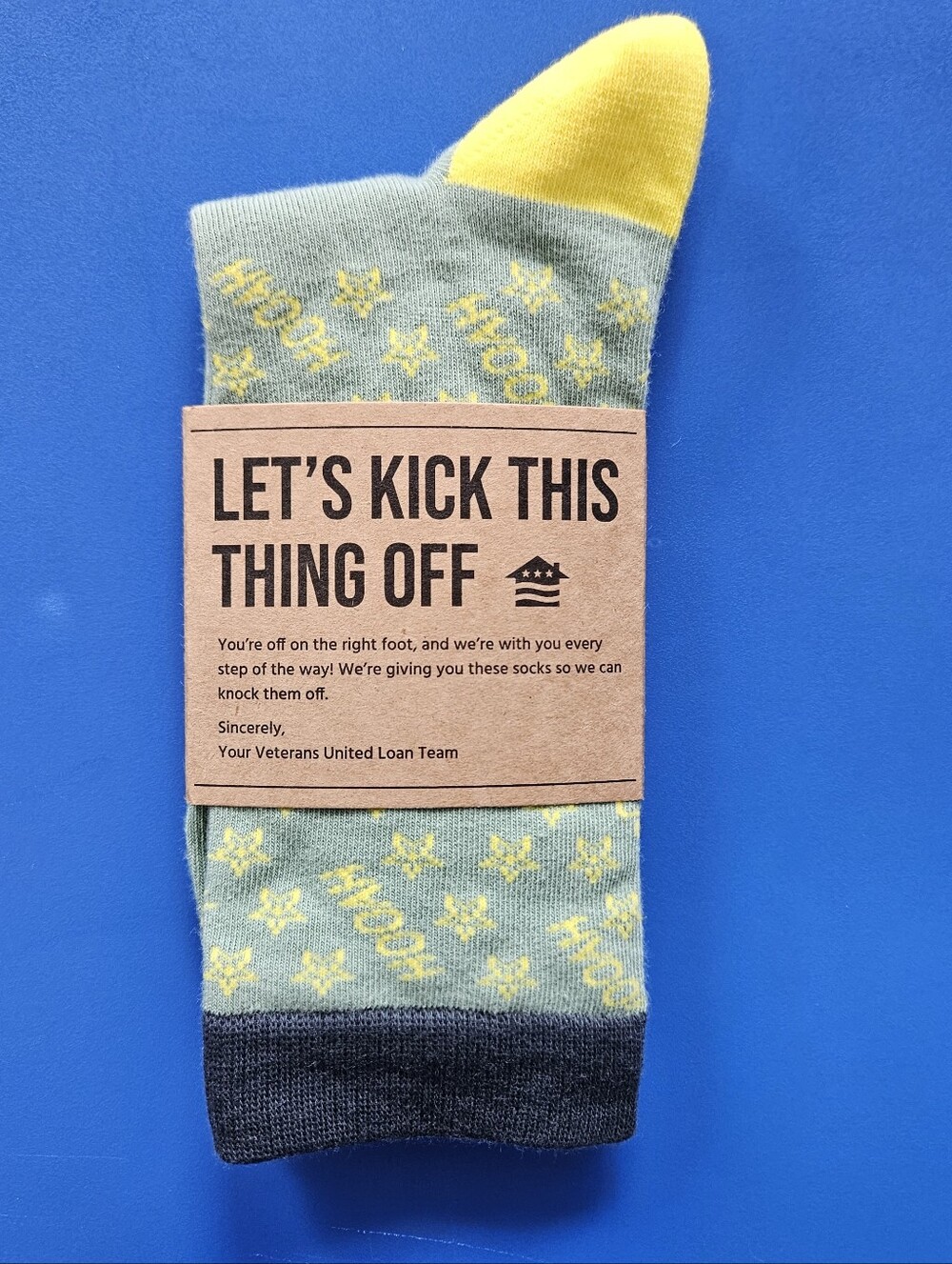 Bombas Green Crew Socks, Military "Hooah"